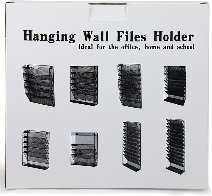 Hängeorganizer Wandablagefächer 4 Etagen Wandmontage Schreibtisch Organizer, A4 Zeitschriftenhalter
