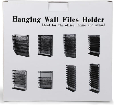 IOUGDSEC Zeitschriftenhalter Wand, Hängeorganizer Wandablagefächer A4, 3 Fächer Prospektspenderset,