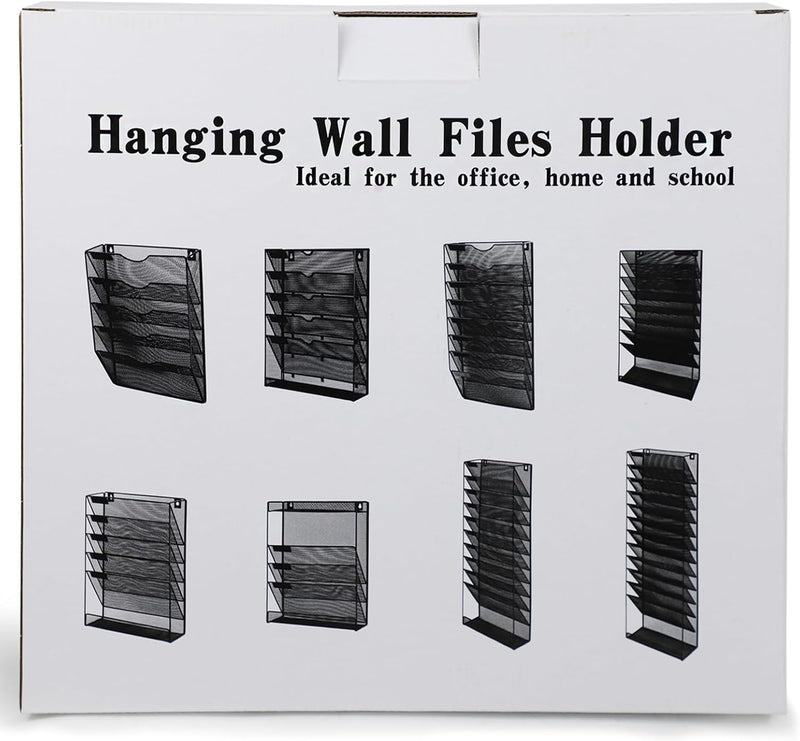 IOUGDSEC Zeitschriftenhalter Wand, Hängeorganizer Wandablagefächer A4, 3 Fächer Prospektspenderset,