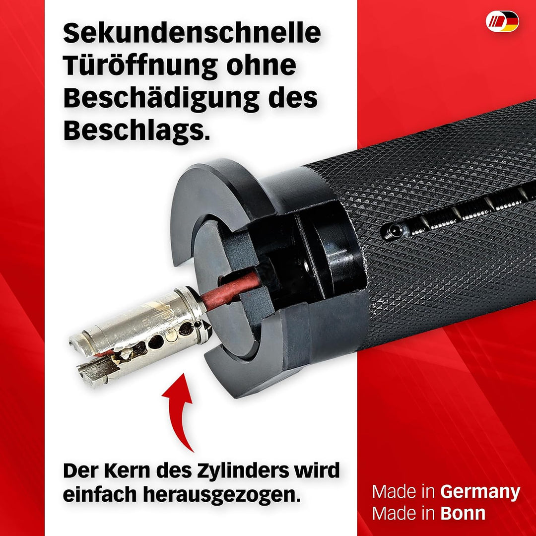 MULTIPICK Türöffnungswerkzeug - [inkl. 30 Zugschrauben] Schlosszieher - Glocke Öffnungswerkzeug - Sc
