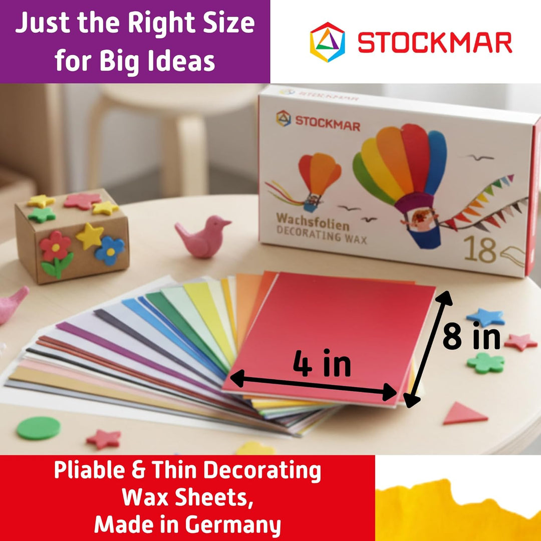 Stockmar Wachsfolien 20 x 10 cm - 18 Farben sortiert