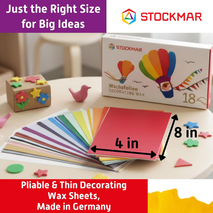 Stockmar Wachsfolien 20 x 10 cm - 18 Farben sortiert