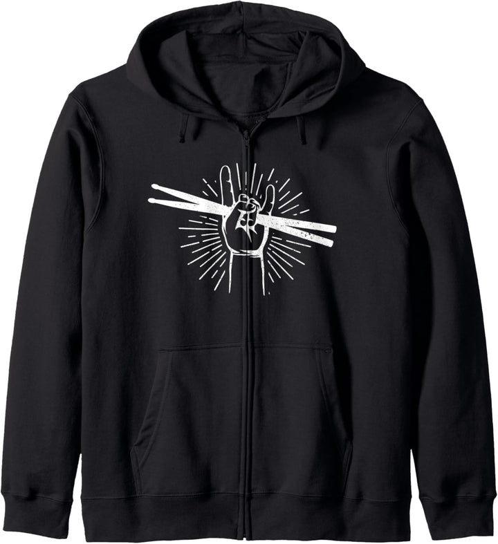 Drummer Schlagzeug Rock & Roll Musik Schlagzeuger Geschenk Kapuzenjacke