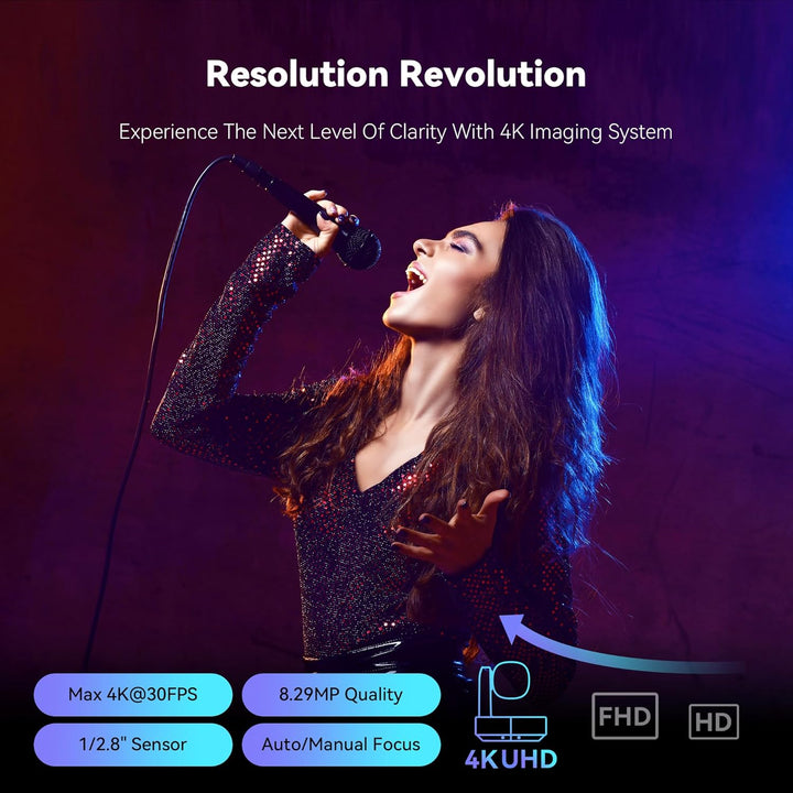 Tenveo 4K PTZ Kamera Streaming Kamera HDMI/USB3.0/PoE/ RJ45 Konferenzkamera 12x Optical Zoom Kamera