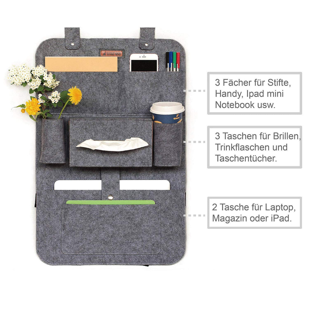 Lucky Sign Auto organizer Rückenlehnenschutz multi Staumöglichkeiten Wohnmobil Zubehör Innenraum, 62