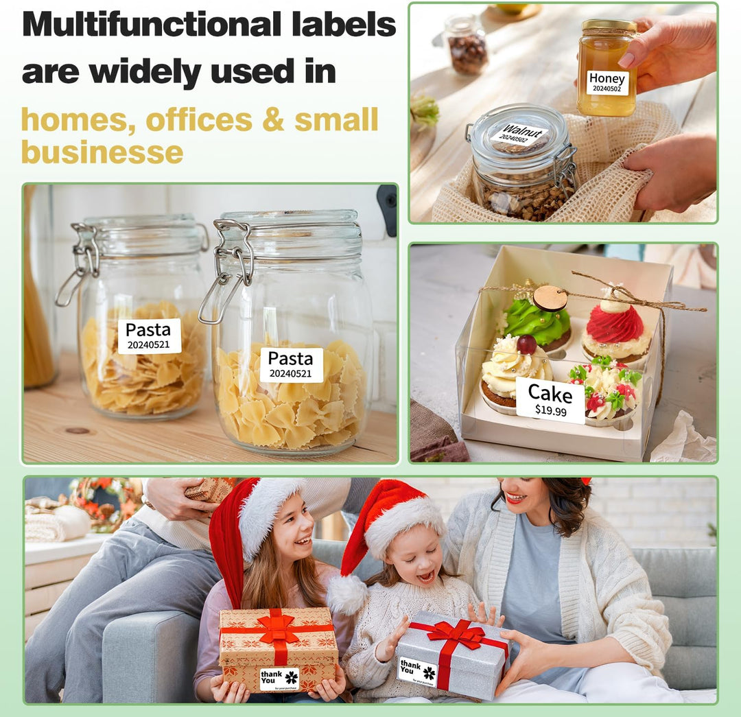 Phomemo 6 Rollen M110 Etikett, 6 Rollen M110/M110S/M120/M200/M220/M221 Thermopapier – 1,57" x 1,18"