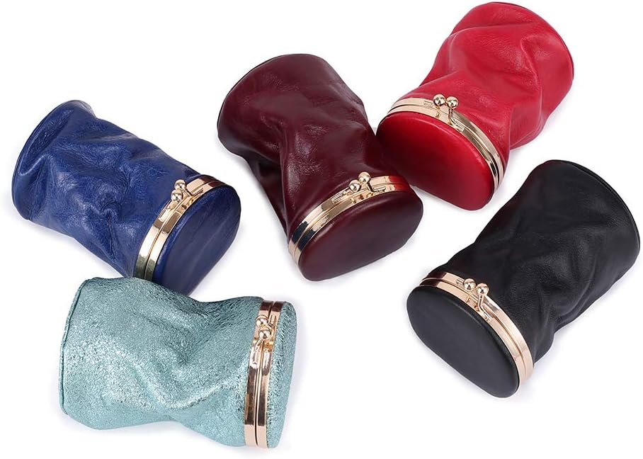 Lippenstift-Etui mit Spiegel, echtes Leder, kleine Reise-Make-up-Kosmetiktasche, Aufbewahrungstasche