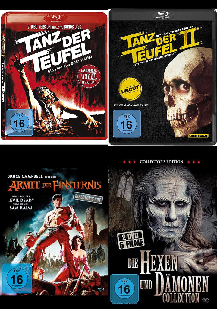 Tanz der Teufel 1 2 3 - Evil Dead - Uncut Complete Collection + 6 Hexen & Dämonen Bonusfilme Blu-Ray