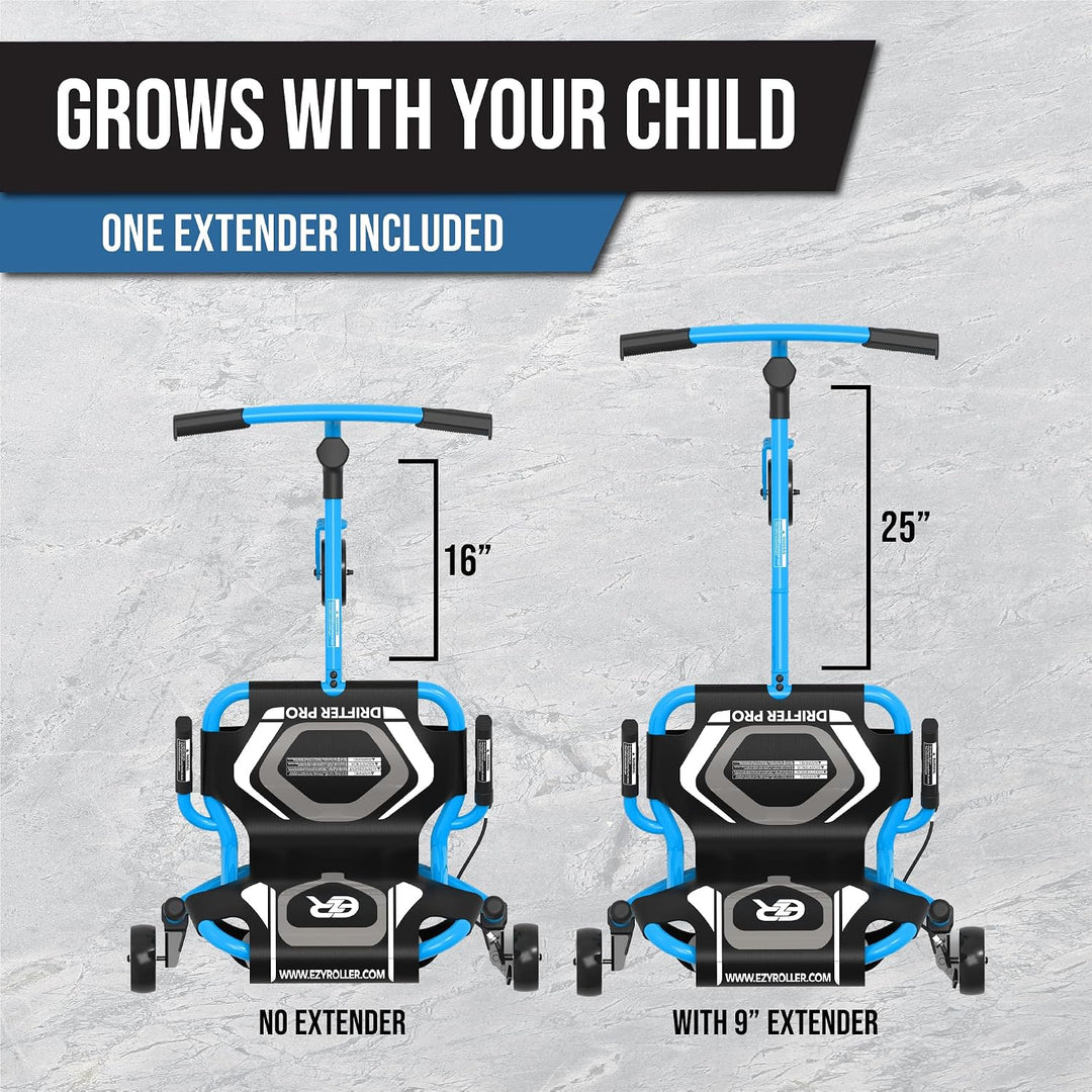 Ezyroller Funfahrzeug Drifter Pro X Jugendliche Erwachsene Dreirad ab 10 Trike (blau), Blau