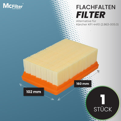 10 Staubsaugerbeutel geeignet für Kärcher WD4, WD5, WD6, MV4, MV5, MV6 Mehrzwecksauger + 1x Filter -