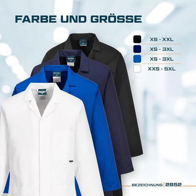 Portwest Standard Berufskittel, Grösse: XXXL, Farbe: Marine, 2852NARXXXL 3XL Navy, 3XL Navy