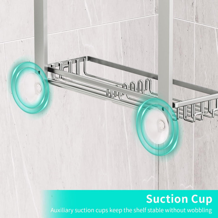 HapiRm Duschablage zum Hängen Hängeregal Dusche - Duschregal zum Hängen Einstellbar mit 4 Duschkorb,