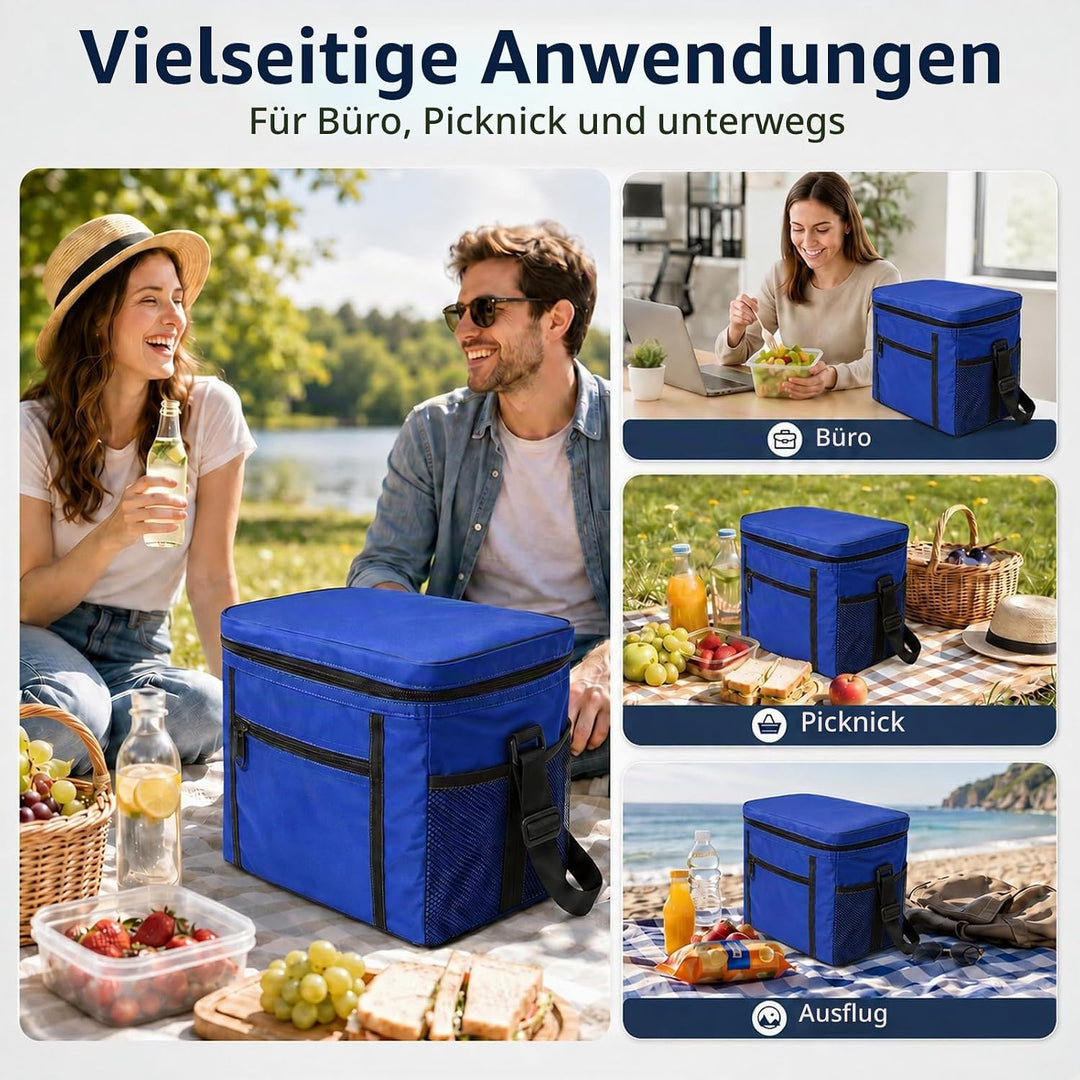 Kühltasche,10L Kühltasche Faltbar,Faltbar Isoliertasche,Picknicktasche,Tragbar Lunchtasche,Wasserdic