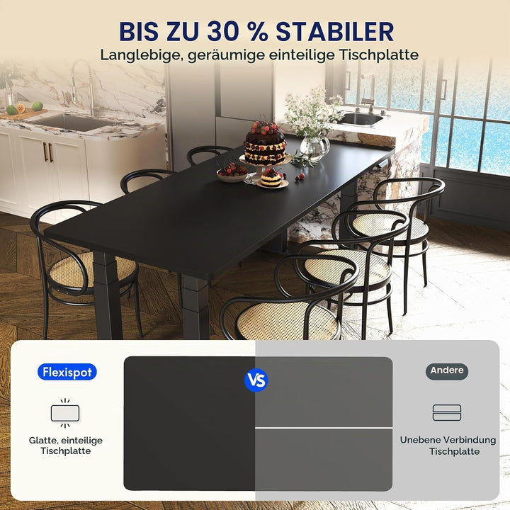 FLEXISPOT stabile Tischplatte 120x60 cm 2,5 cm stark - DIY Schreibtischplatte Bürotischplatte Spanho