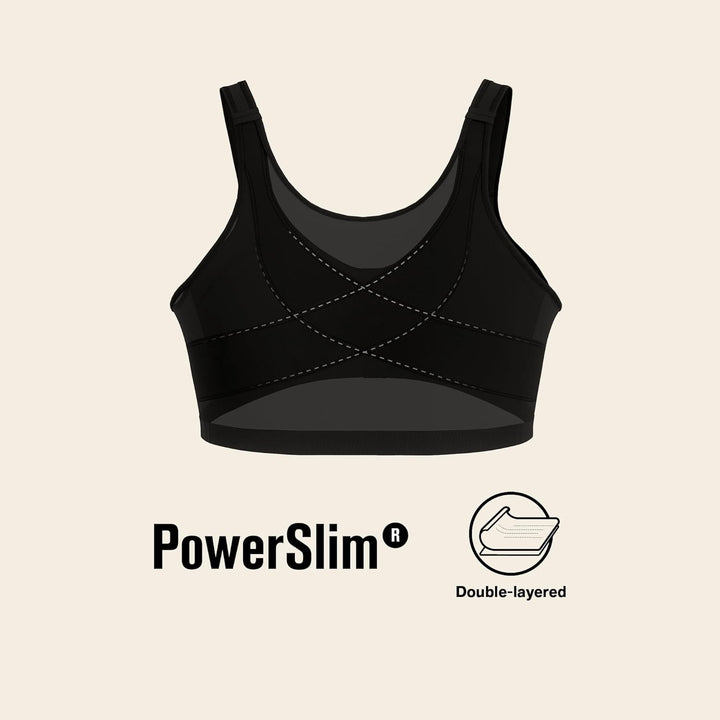 Leonisa Damen Haltungskorrektur BH, Sport BH mit Rücken Geradehalter Funktion 75B Schwarz, 75B Schwa