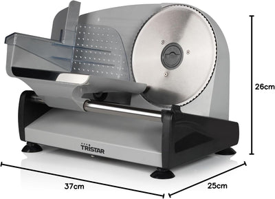 Tristar Allesschneider - mit einstellbarer Schnittstärke [0-15 mm] - [Brot- und Fleischschneider], E