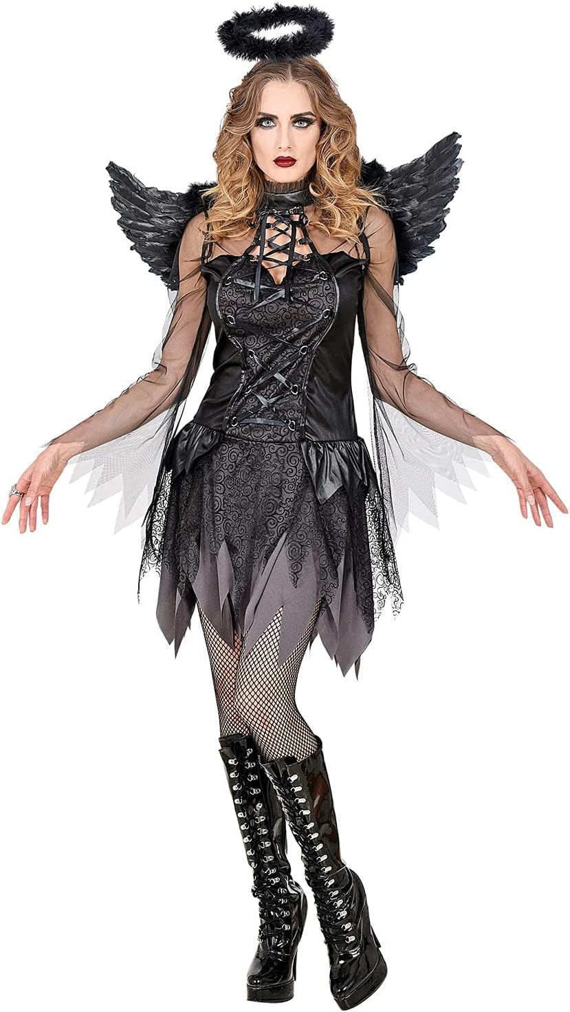 "DARK ANGEL" (dress, wings, halo) - (L), L