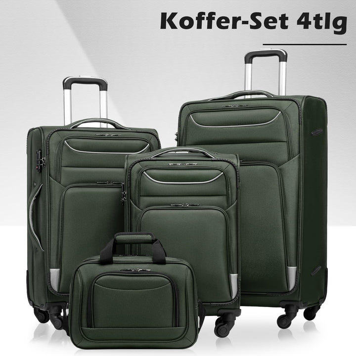 COOLIFE Koffer Trolley Koffer Reisekoffer von 4 Rollen Stoffkoffer Handgepäck TSA-Schloss Der Koffer