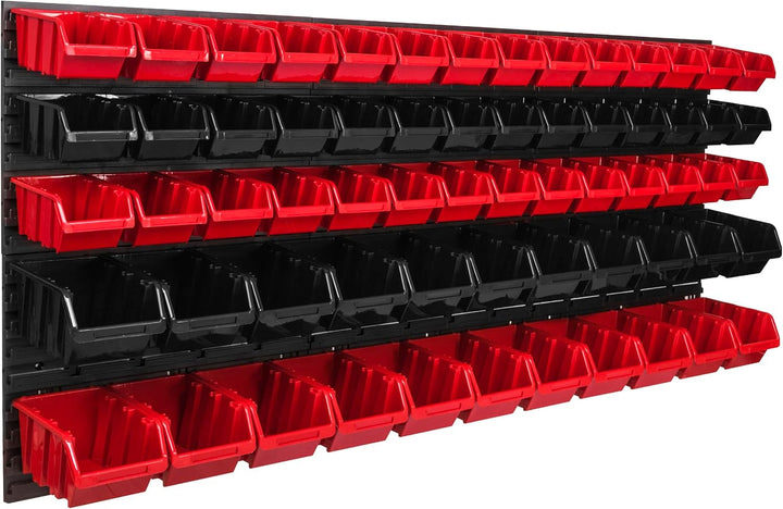 botle Lagersystem Wandregal 1734 x 780 mm | 64 stck. Box | Stapelboxen Schüttenregal Sichtlagerkäste