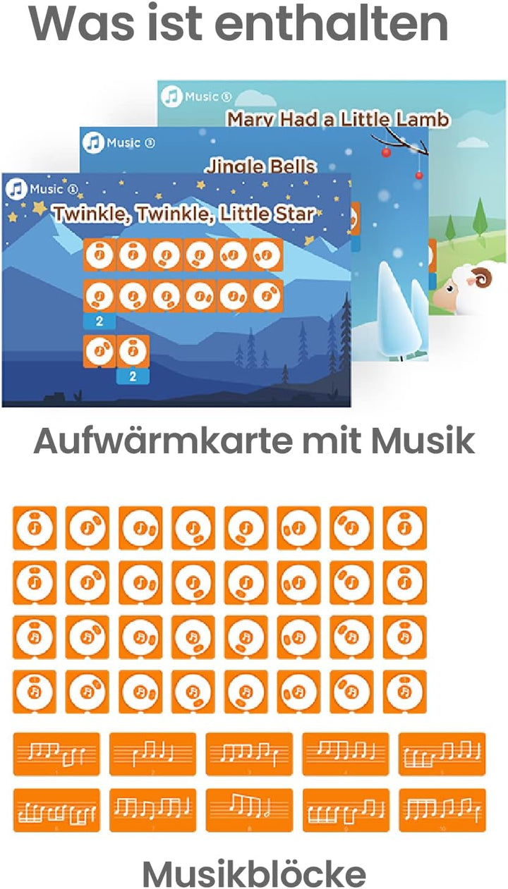 MatataStudio Musiker-Erweiterung Kodierung Set für Programmierbare Roboter für Kinder ab 4 Jahren Co