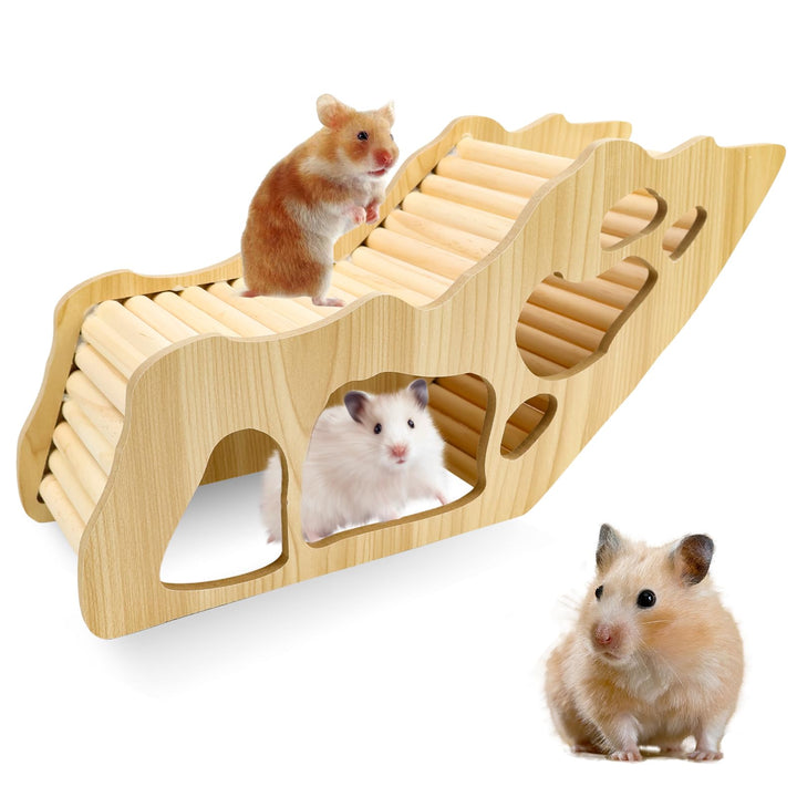 WPPQWP Hamster Haus aus Holz, Hamster Tunnel, Hamster Zubehör, Watchbox Hamster, Hamster Versteck fü