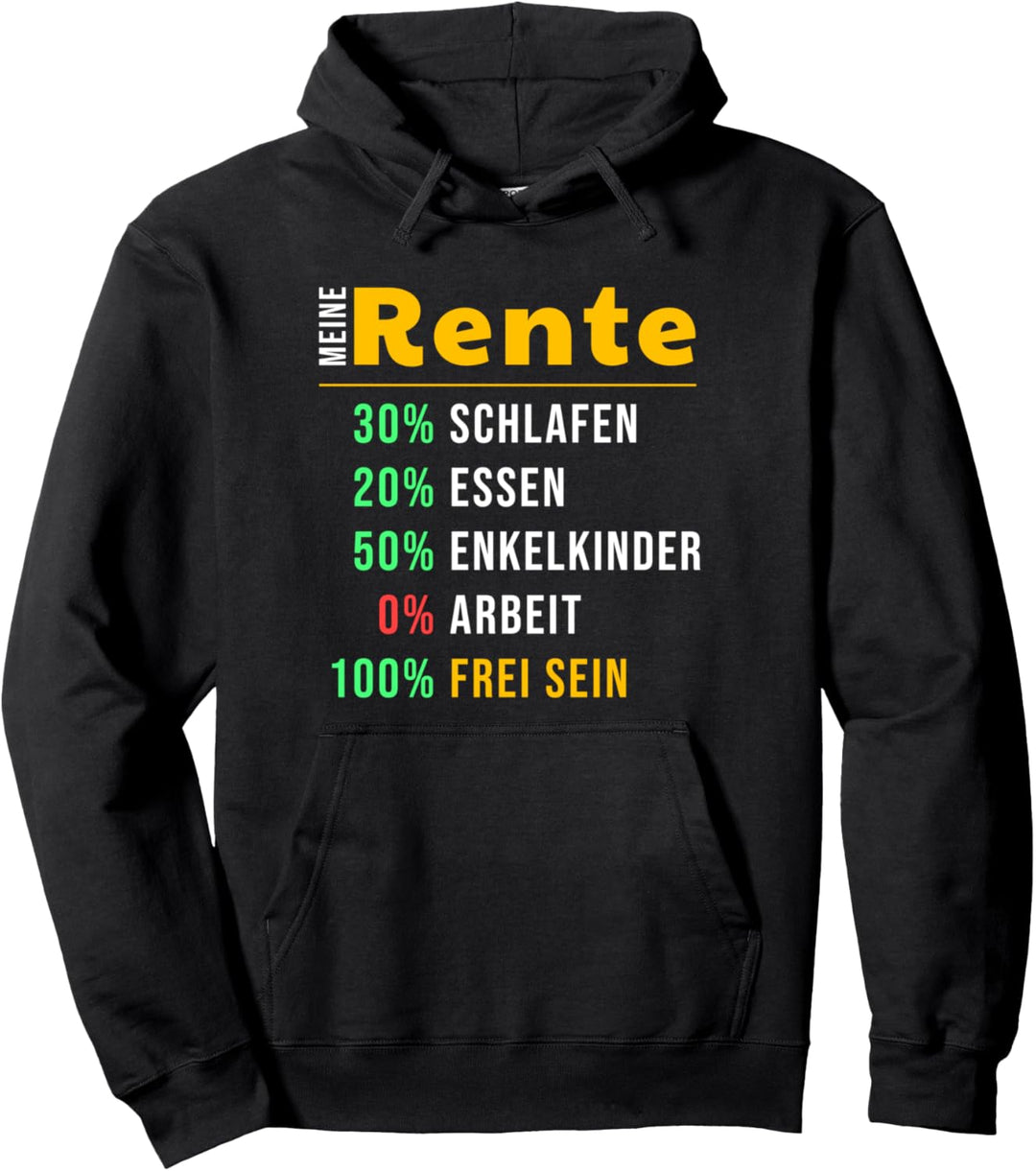 Meine Rente Spruch - Opa Oma Ruhestand Enkel Pullover Hoodie