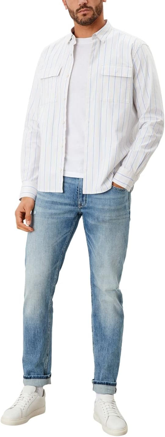 s.Oliver Herren Pants 36W / 32L Light Blue Stretch, 36W / 32L Light Blue Stretch