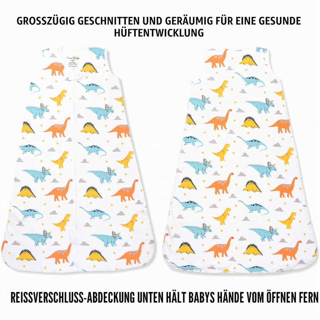 Mama Cheetah Baby Schlafsack, Bio-Baumwolle, Tragbare Babydecke, Schlafsack mit 2-Wege-Reissverschlu