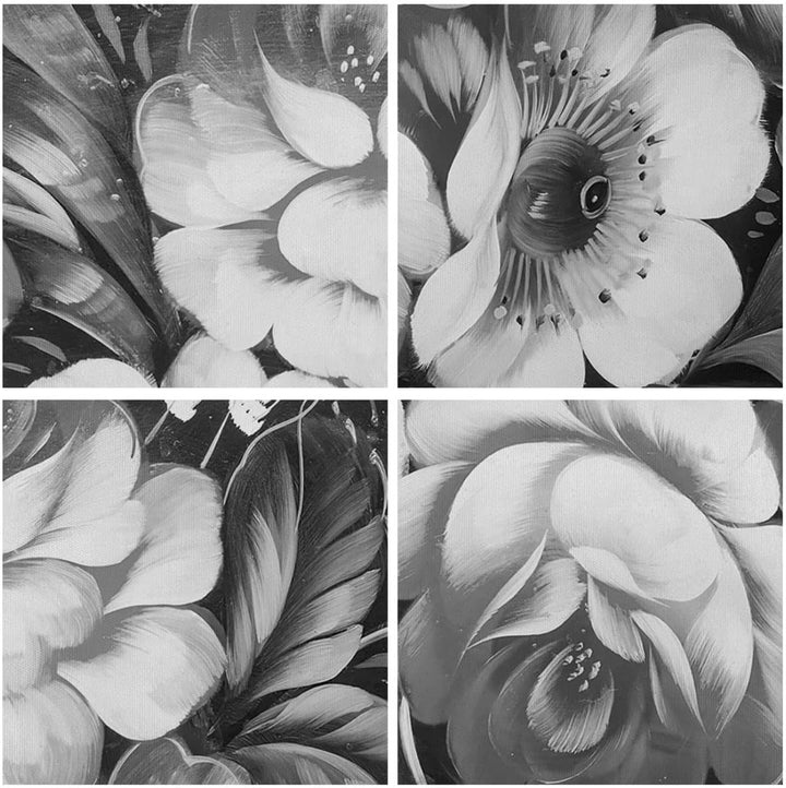 Bilder auf Leinwand Blume Blumenstrauss Blatt Leinwandbild 70x50cm Wandbilder Dekoration Wohnzimmer