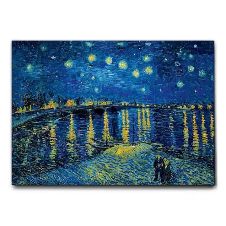 Giallobus - Gemälde - Vincent Van Gogh - Sternennacht über der Rhône - Leinwand - 140x100 - Bereit z