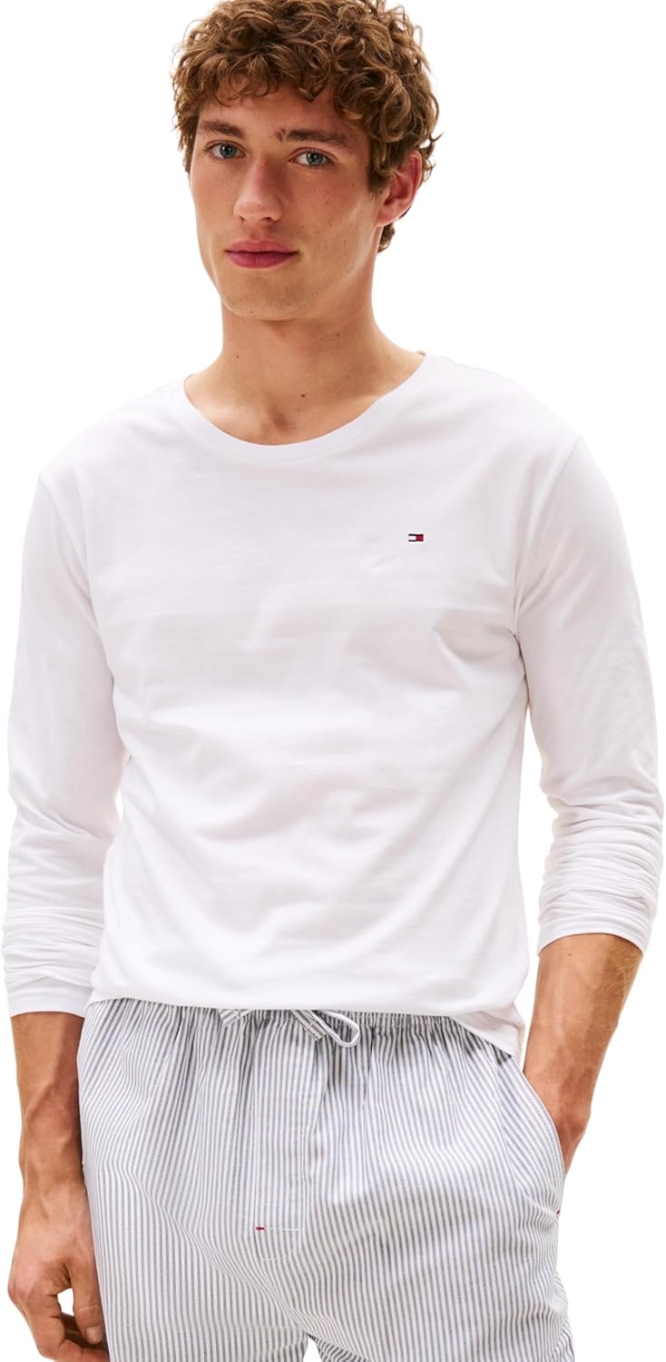 Tommy Hilfiger Herren 3er Pack Langarmshirts Basic XS White (White/Black/Grey Heather), XS White (Wh