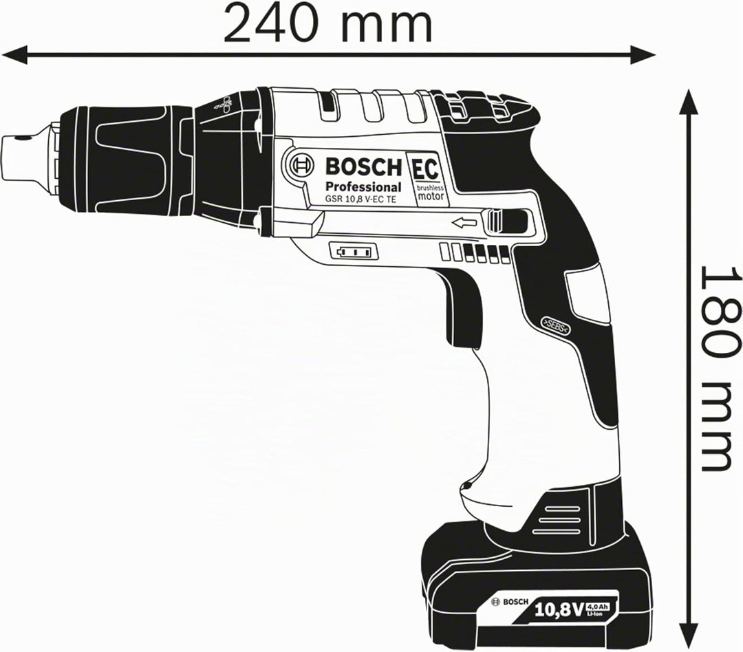 Bosch Professional 12V System Akku Trockenbauschrauber GTB 12V-11 (Drehmoment hart/weich: 11/3 Nm, i