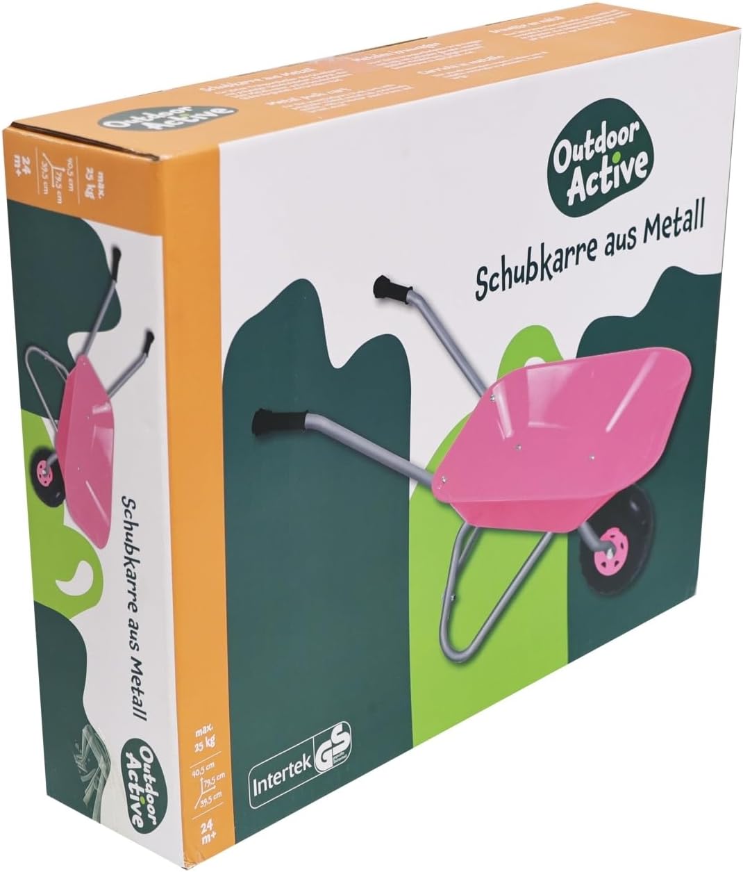 OUTDOOR ACTIVE Kinder Metallschubkarre pink 561