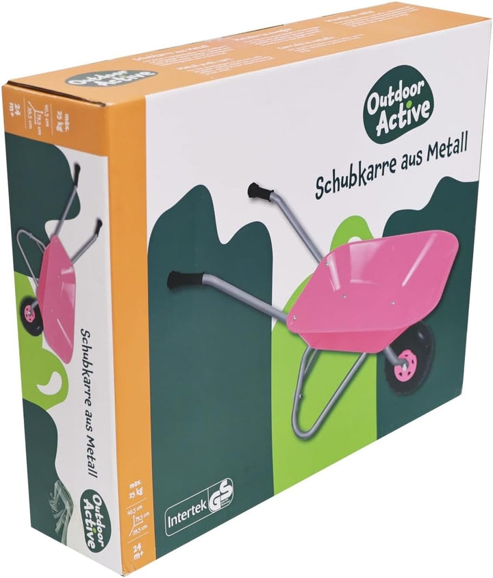 OUTDOOR ACTIVE Kinder Metallschubkarre pink 561