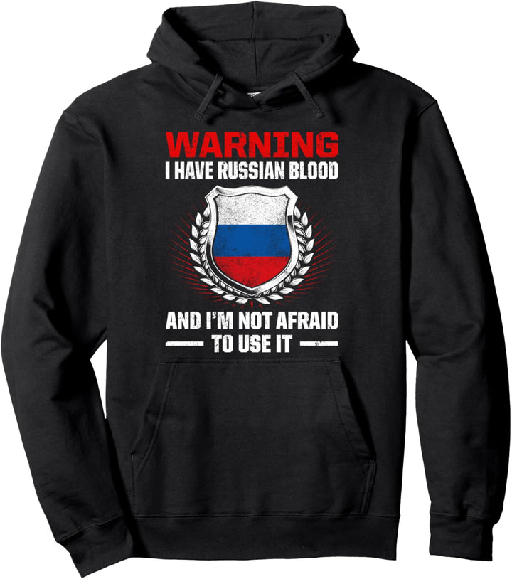 Russland Russische Wurzeln Russisches Erbe Stolze Russische Flagge Pullover Hoodie