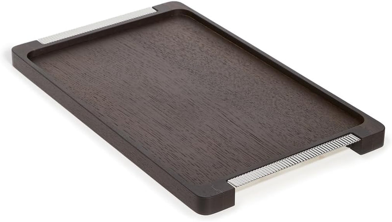 Georg Jensen Bernadotte Tray Wood & Stainless Steel Räuchereiche-holz/Edelstahl, Räuchereiche-holz/E