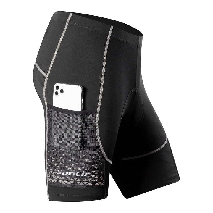 Santic Radlerhose Herren Kurz mit Sitzpolster Radhose Herren Kurz Fahrradhose Herren Gepolstert Rads