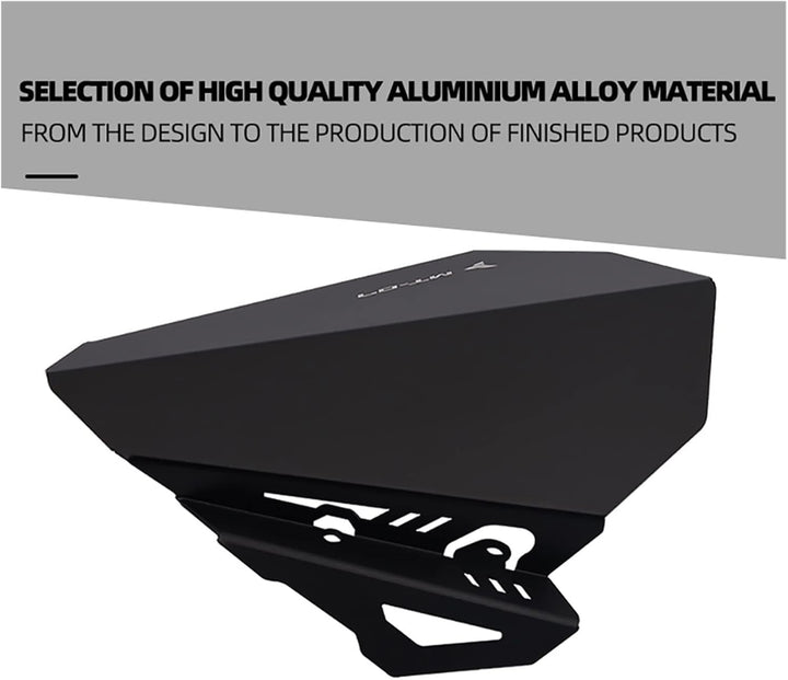 ZHUOWU CNC Aluminium Windschutzscheibe Windschutzscheibe für MT-07 MT07 2018-2020 Schwarz, Schwarz