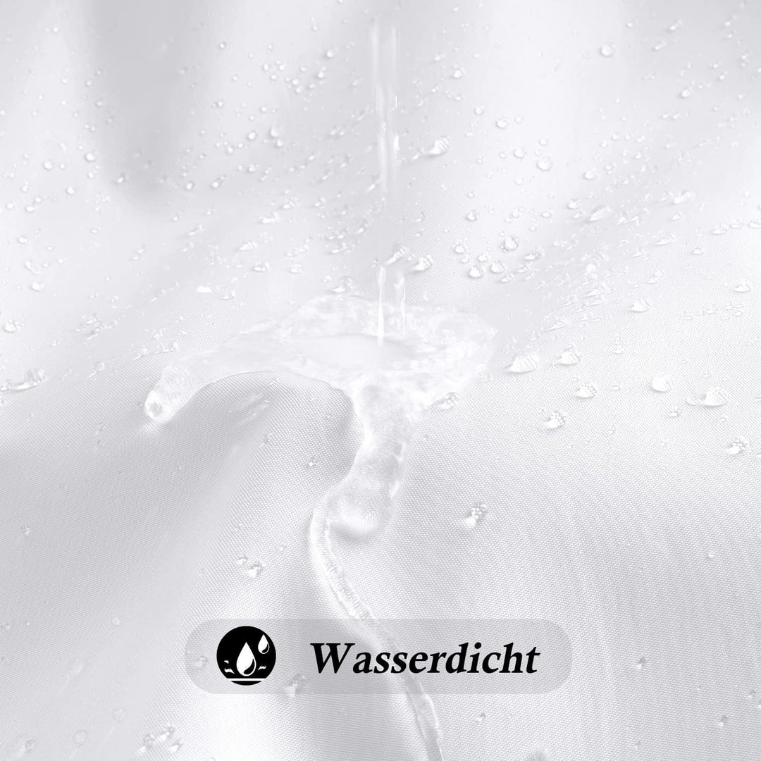 EurCross Weiss Schmal Duschvorhang 150x200 Textil Stoff Anti-Schimmel Badevorhang, Wasserdicht Wasch