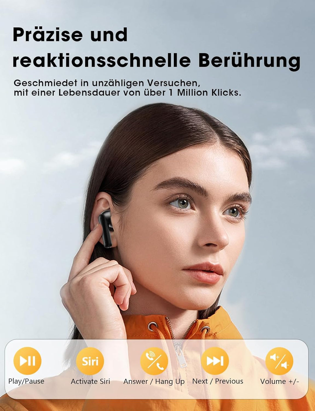 ZZU Bluetooth Kopfhörer, Kopfhörer Kabellos Bluetooth 5.4,2026 in Ear Kopfhörer mit 4 ENC Noise Canc