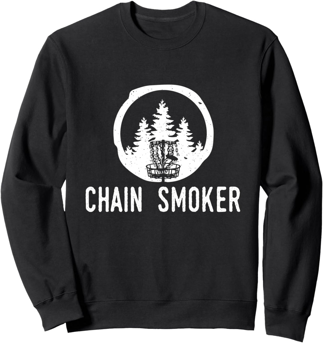 Kettenraucher Lustiger Discgolf Frisbee Golfer Sweatshirt
