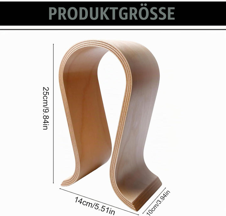 Kopfhörerhalter Aus HolzZ,25CM Kopfhörerhalter HolzZ,Kopfhörer Halter HolzZ Eiche,Kopfhörerständer U