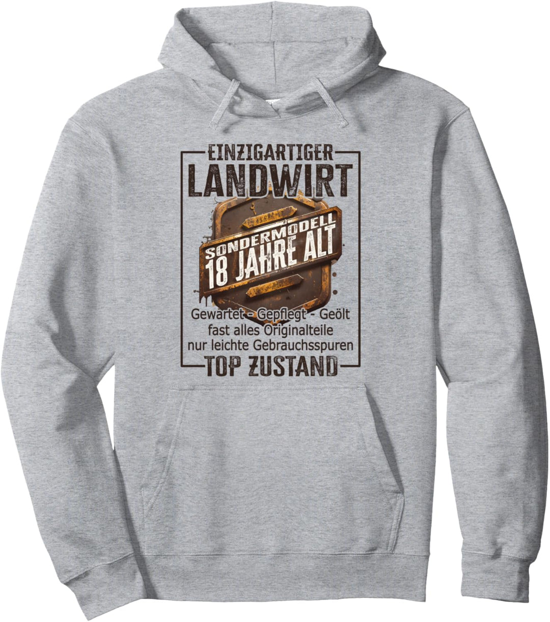 Landwirt 18. Geburtstag Junge 18ter Volljährig 18 Jungen Pullover Hoodie
