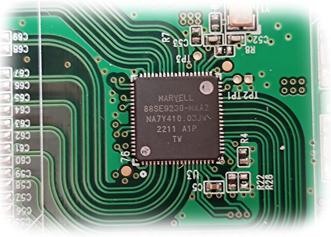 KALEA-INFORMATIQUE PCI Express PCIe x2-Karte mit 4 SATA-Ports. Chipsatz Marvell 88SE9230 Hardware RA