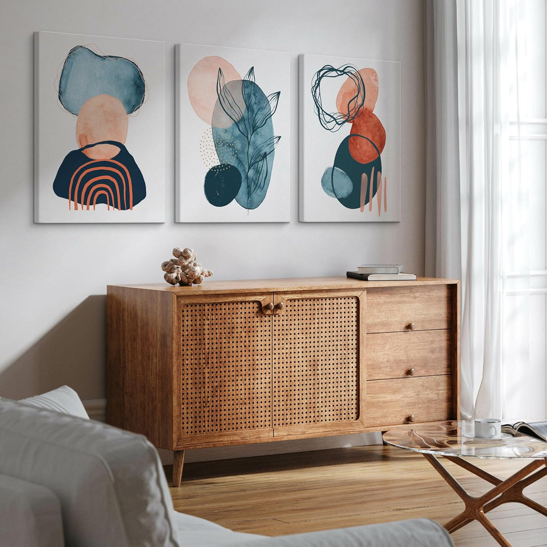 Muralo - Wandbilder Set - Leinwand Bilder Set Aufhängefertig - Bilder für Wohnzimmer Schlafzimmer -
