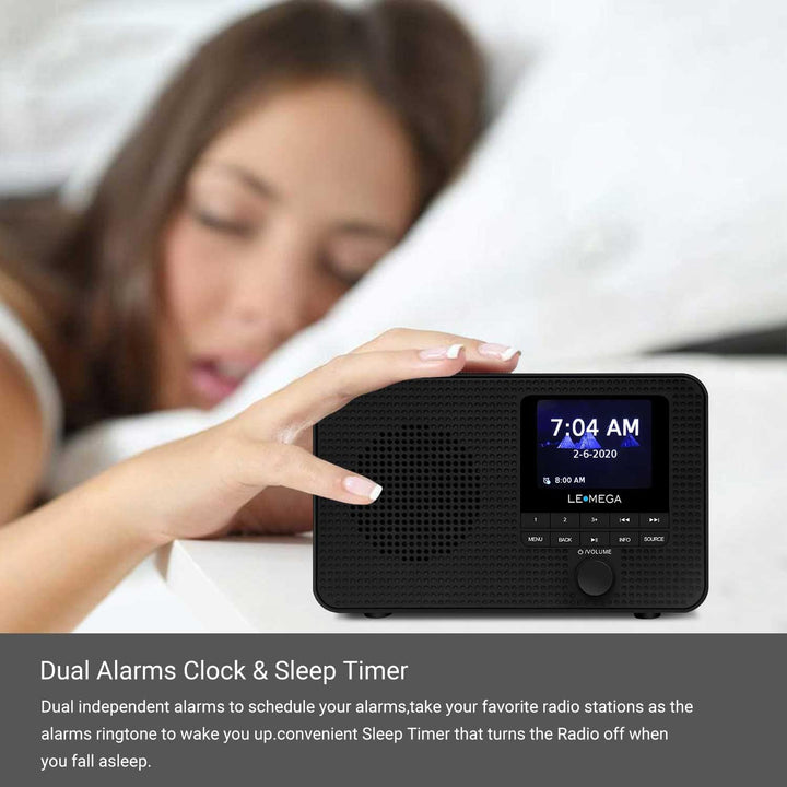 LEMEGA DR3 Tragbares Radio mit DAB+/DAB/FM,Büro Radio DAB Plus Bluetooth,Batteriebetrieben &amp; Netzbet