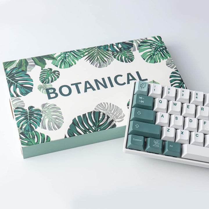Sunzit PBT Keycaps 100 Tasten Cherry Profile Dye Sublimation Botanische Tastenkappen für ISO/ANSI-La