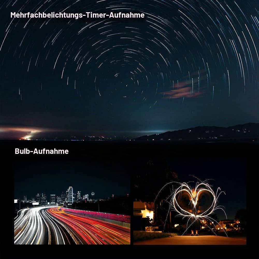 JJC Kabellose Fernbedienung, kabelgebundener Auslöser, Intervalometer, Timer, für Fujifilm Fuji X-T5