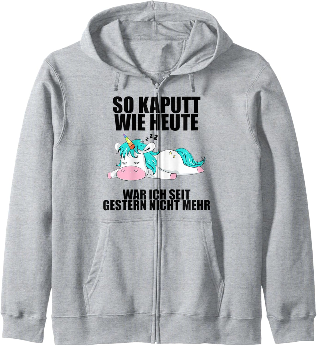 Lustiger Spruch Einhorn Mitarbeiterin Kollegin Faul Kapuzenjacke