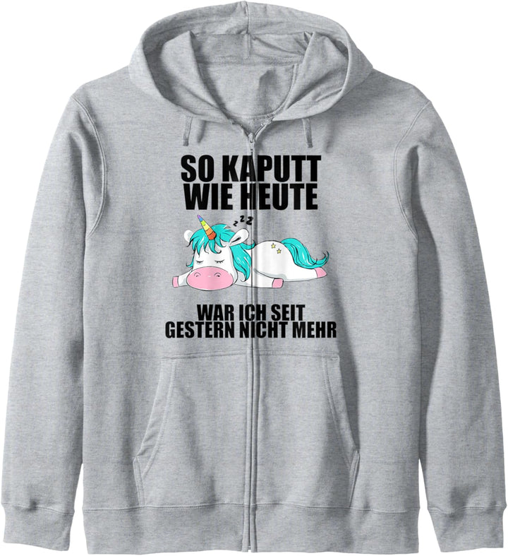 Lustiger Spruch Einhorn Mitarbeiterin Kollegin Faul Kapuzenjacke